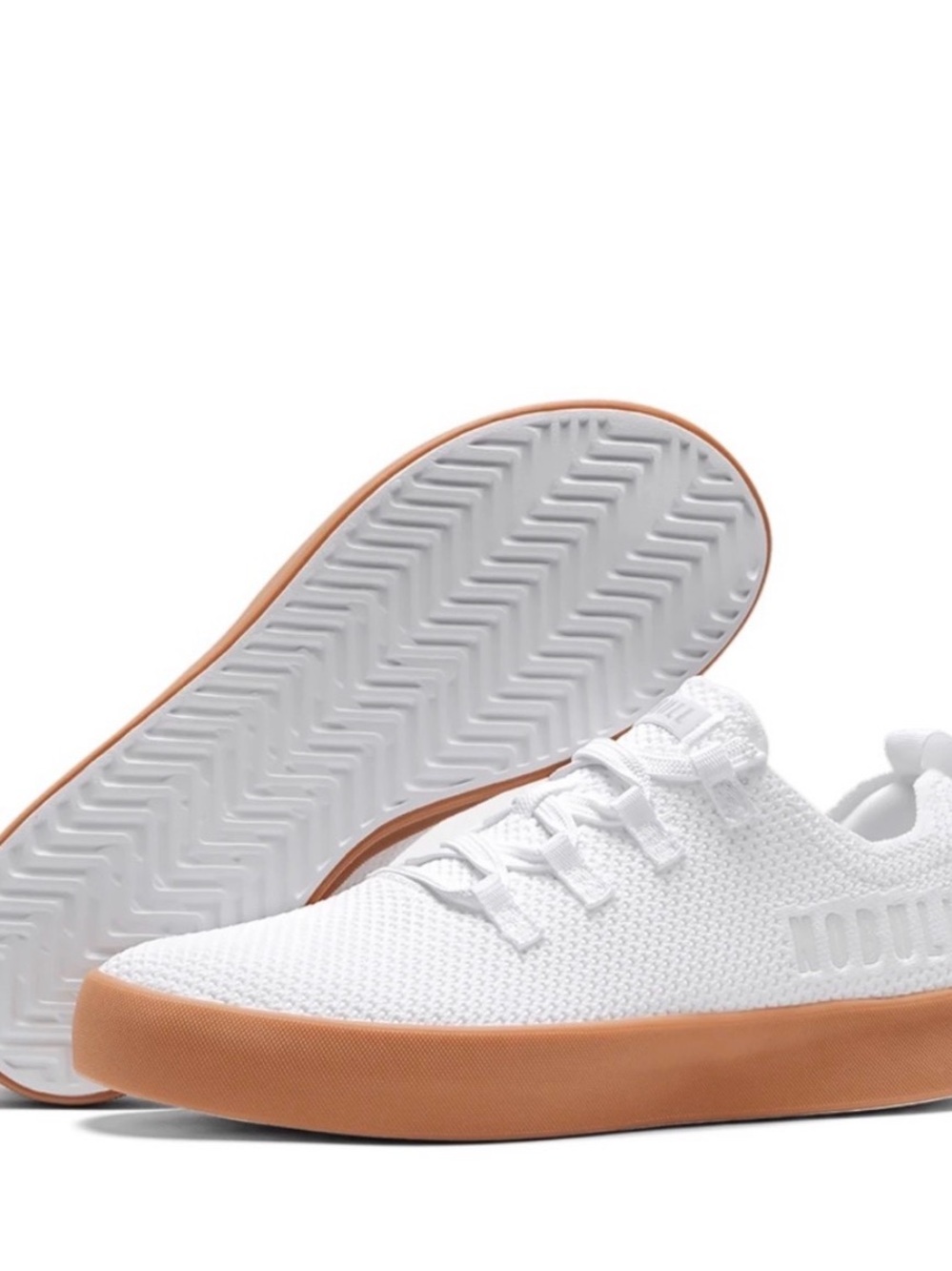 Nobull White Knit Women's Recs with Gum Sole